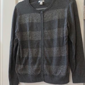 Long sleeve button down sparkly sweater